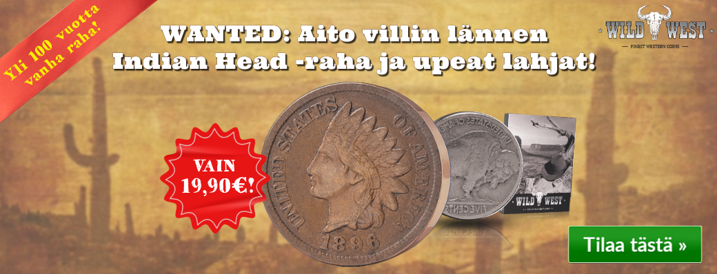 Aito Indian Head villin lännen ajalta!