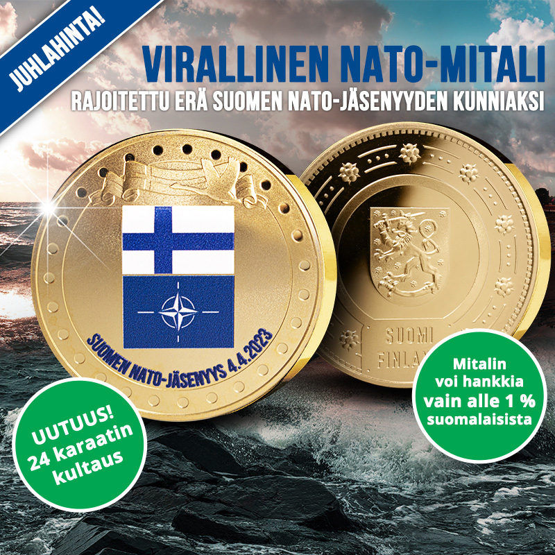 Kullattu Suomen NATO-jäsenyys -mitali